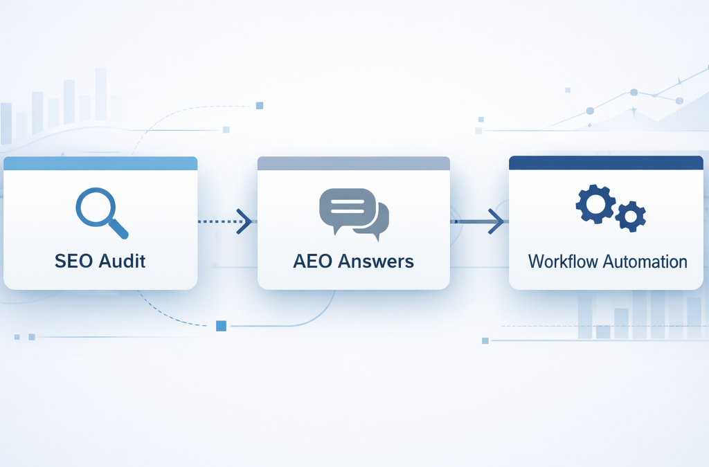 AEO + SEO + Automatisierung: So baust du 2026 eine skalierbare Demand-Gen-Maschine (inkl. Workflow-Blueprint)