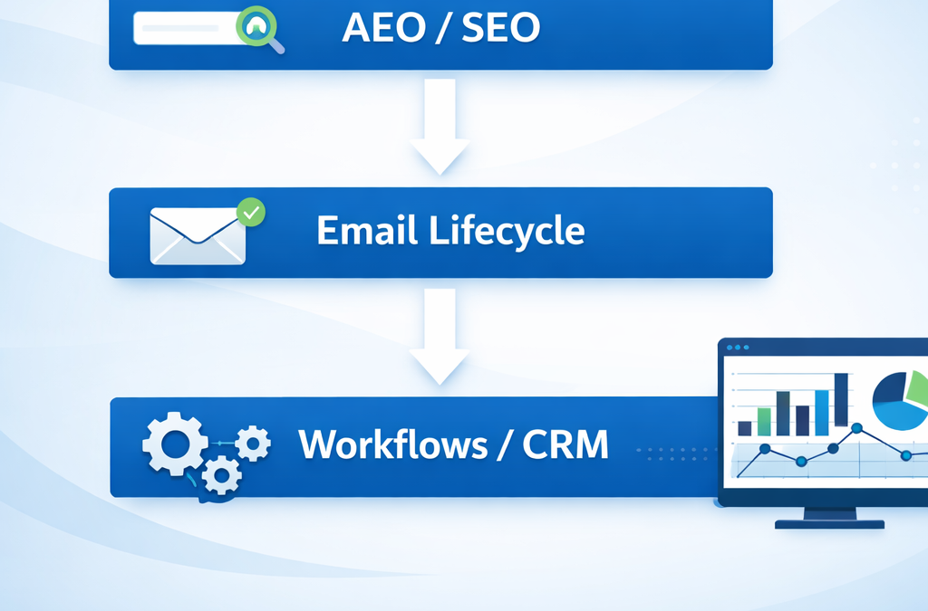Marketing-Automatisierung 2026: So baust du ein System, das E-Mails, Workflows & AEO messbar zusammenbringt
