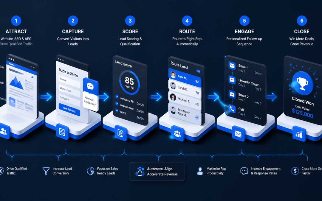 Revenue ohne Reibung: So automatisierst du deinen Lead-to-Close-Prozess (ohne mehr Budget) — inkl. SEO-, AEO- & Conversion-Quickwins